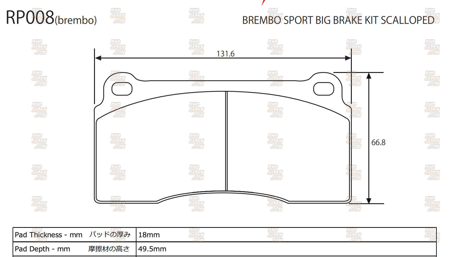 Acre Brake Pads Type Formula 700C Brembo F40 F50 Sport Big Brake